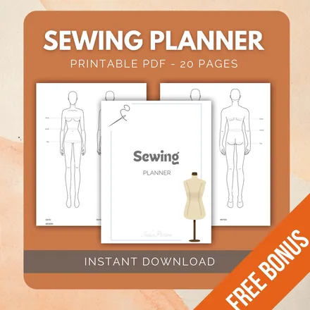 Cover of the Printable Sewing Planner, a 20-page printable PDF