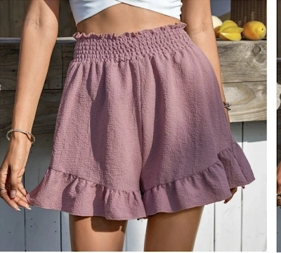 Ruffled Comfy Shorts Sewing Pattern