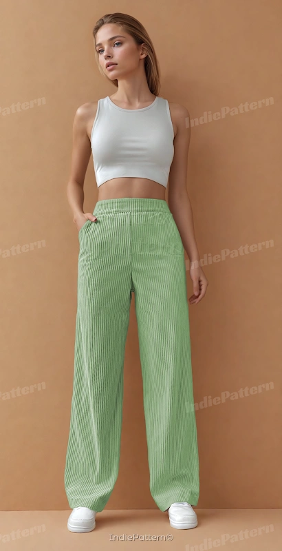 Straight Leg Pants Sewing Pattern