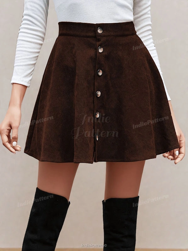 Button Skirt Sewing Pattern
