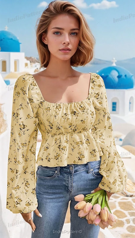 Milkmaid Blouse Sewing Pattern