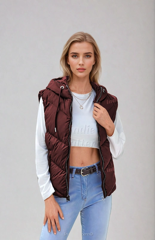 Hooded Puffer Vest Sewing Pattern
