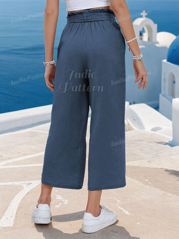 Belted Pants Sewing Pattern