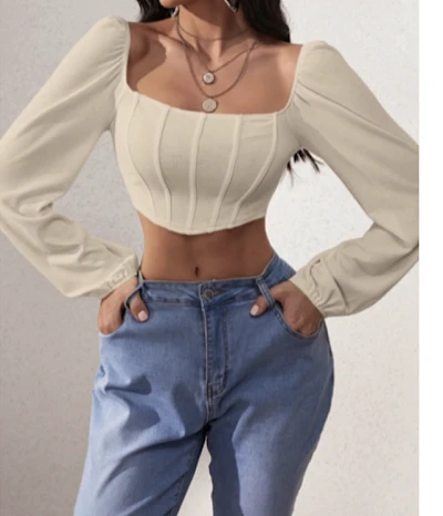 Long Sleeve Crop Top Sewing Pattern