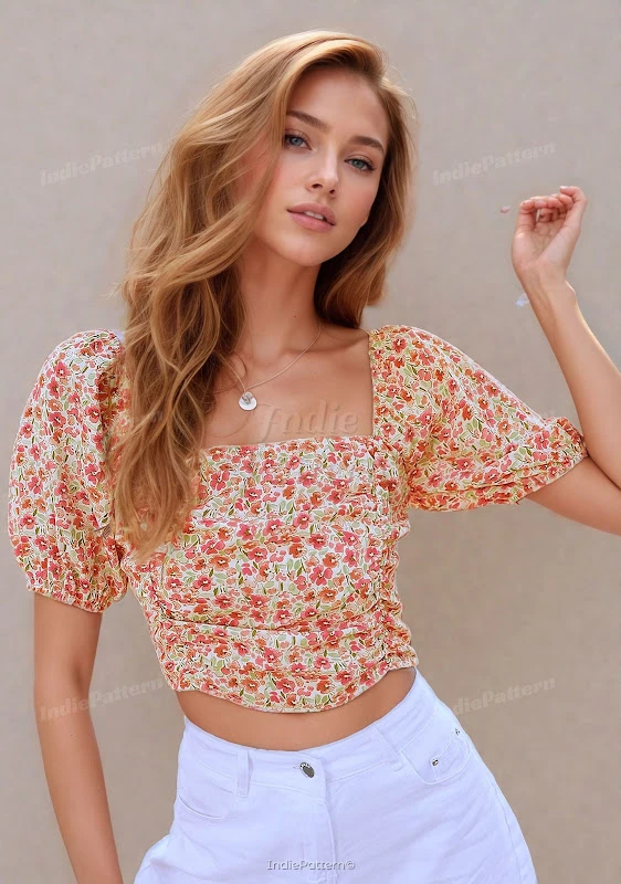 Puff Sleeve Blouse Sewing Pattern