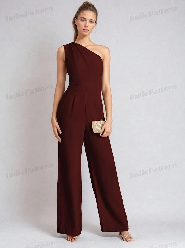 One Shoulder Jumpsuit Sewing Pattern