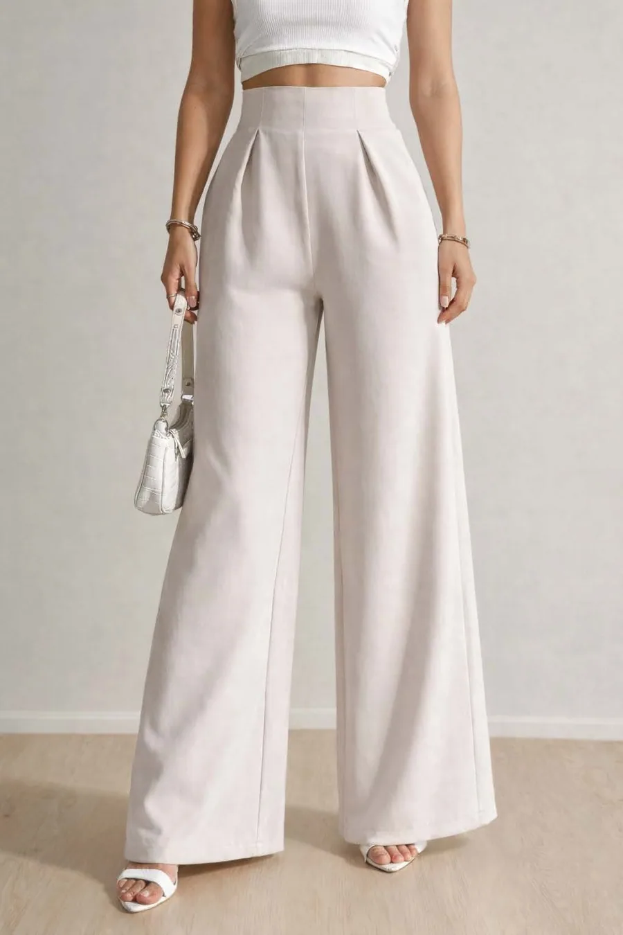 Agnes Pants PDF sewing pattern: high-waisted pleated trousers, view 3 of 3