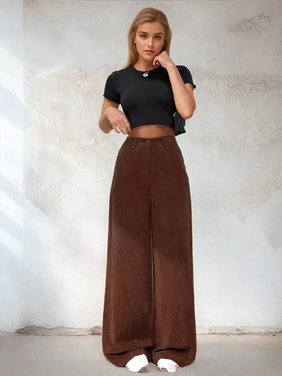 Baggy Pants PDF sewing pattern: baggy corduroy trousers, view 3 of 3