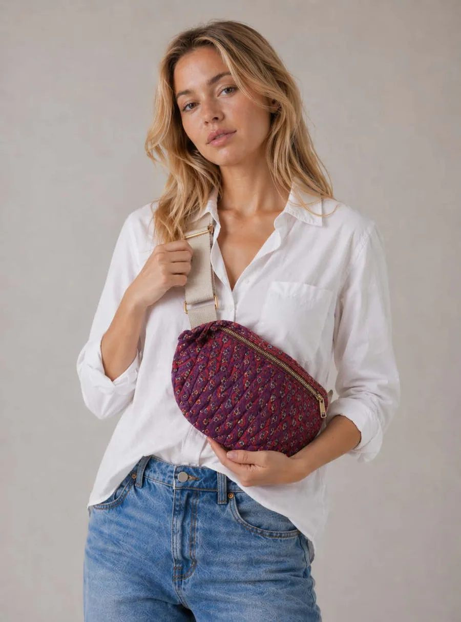 Banana Bag PDF sewing pattern: quilted belt bag, view 3 of 3
