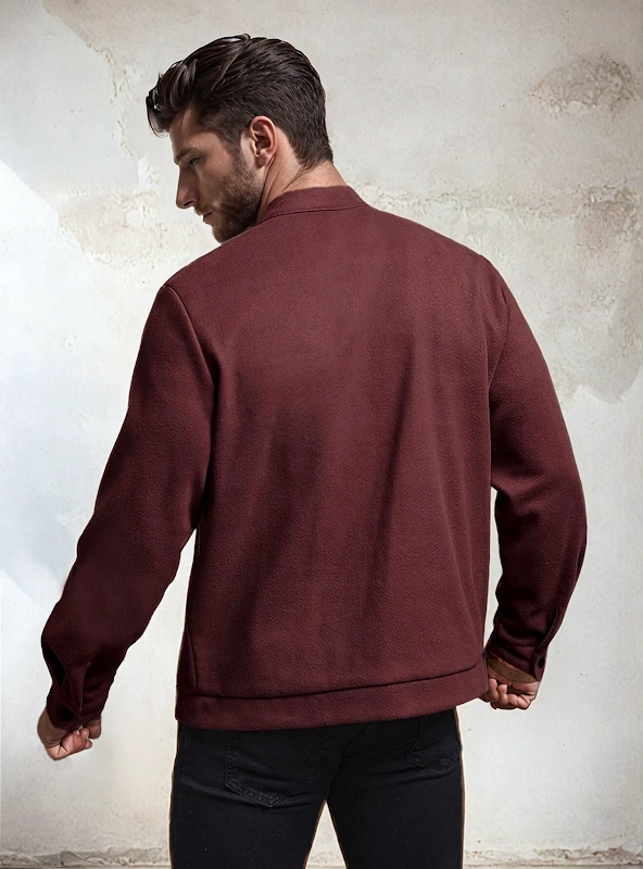 Bomber Jacket PDF sewing pattern: zip-front bomber jacket, back view