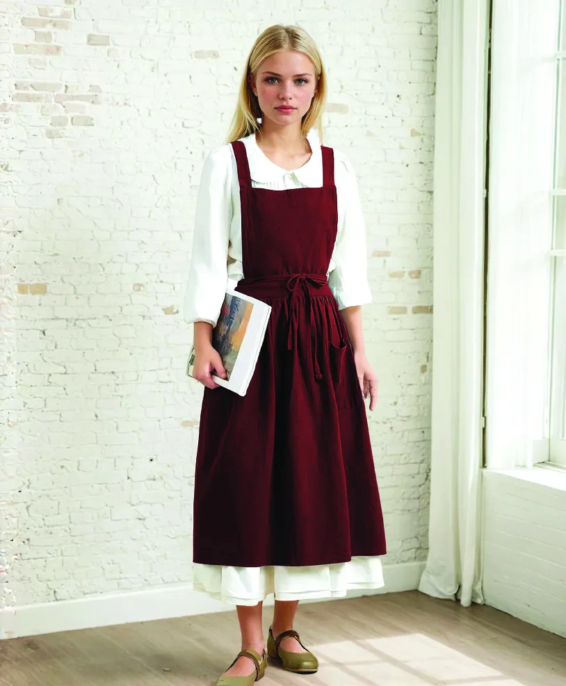 Bonnie Apron PDF sewing pattern: tie-waist pinafore apron, view 3 of 3