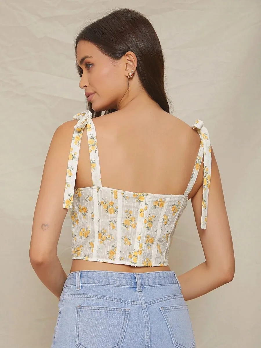 Bustier Corset PDF sewing pattern: tie-strap bustier corset, view 3 of 3