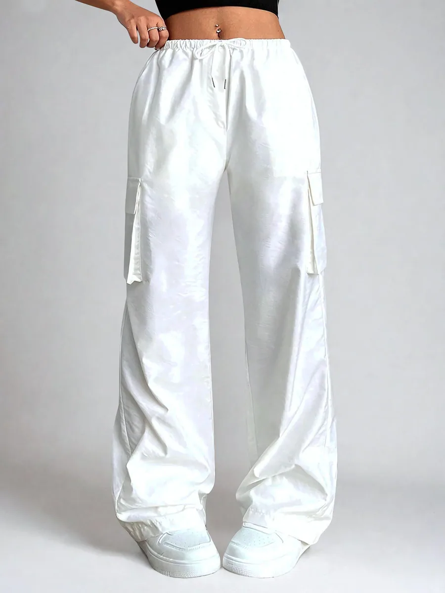Cargo Pants PDF sewing pattern: wide-leg cargo trousers, view 3 of 3