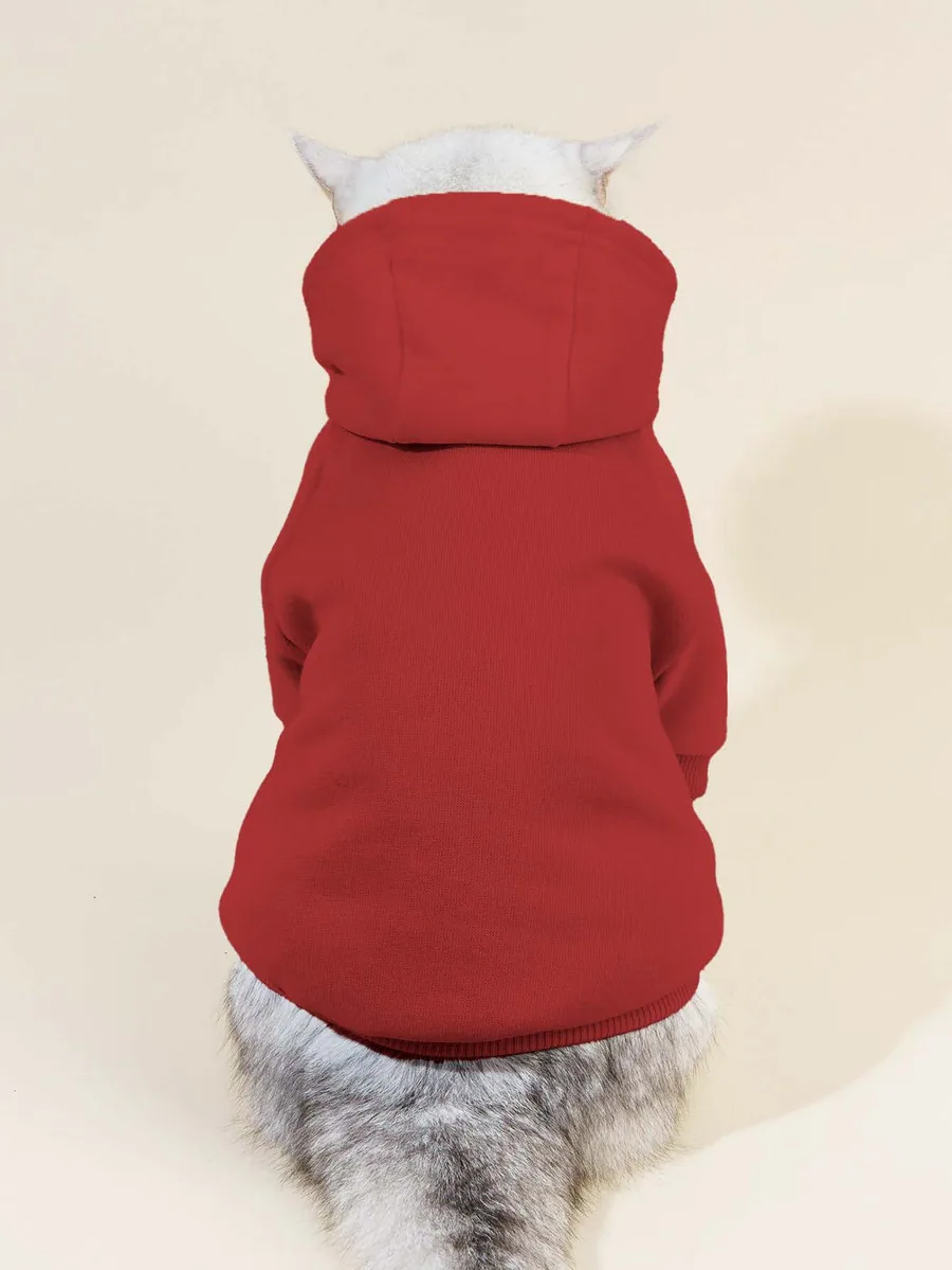 Cat Hoodie PDF sewing pattern: hooded cat sweatshirt, back view