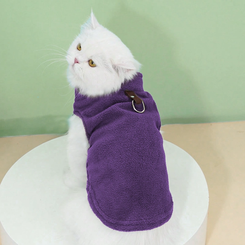 Cat Top PDF sewing pattern: fleece cat vest, back view