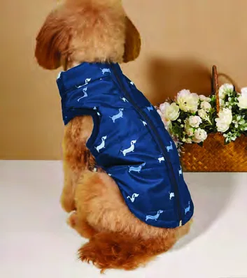 Dog Vest PDF sewing pattern: zipped dog gilet, back view
