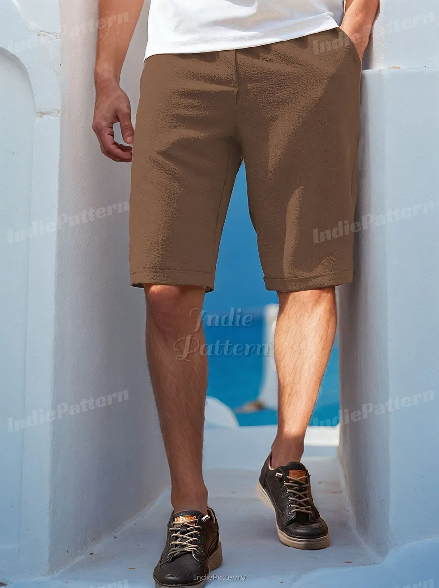 Easy Shorts PDF sewing pattern: elastic-waist knee shorts, view 3 of 3