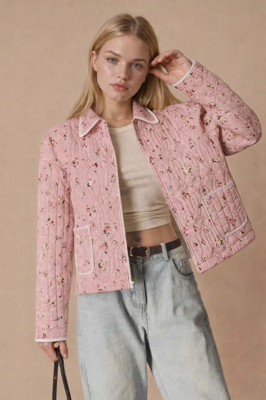 Eden Jacket PDF sewing pattern: quilted zip jacket, view 3 of 3