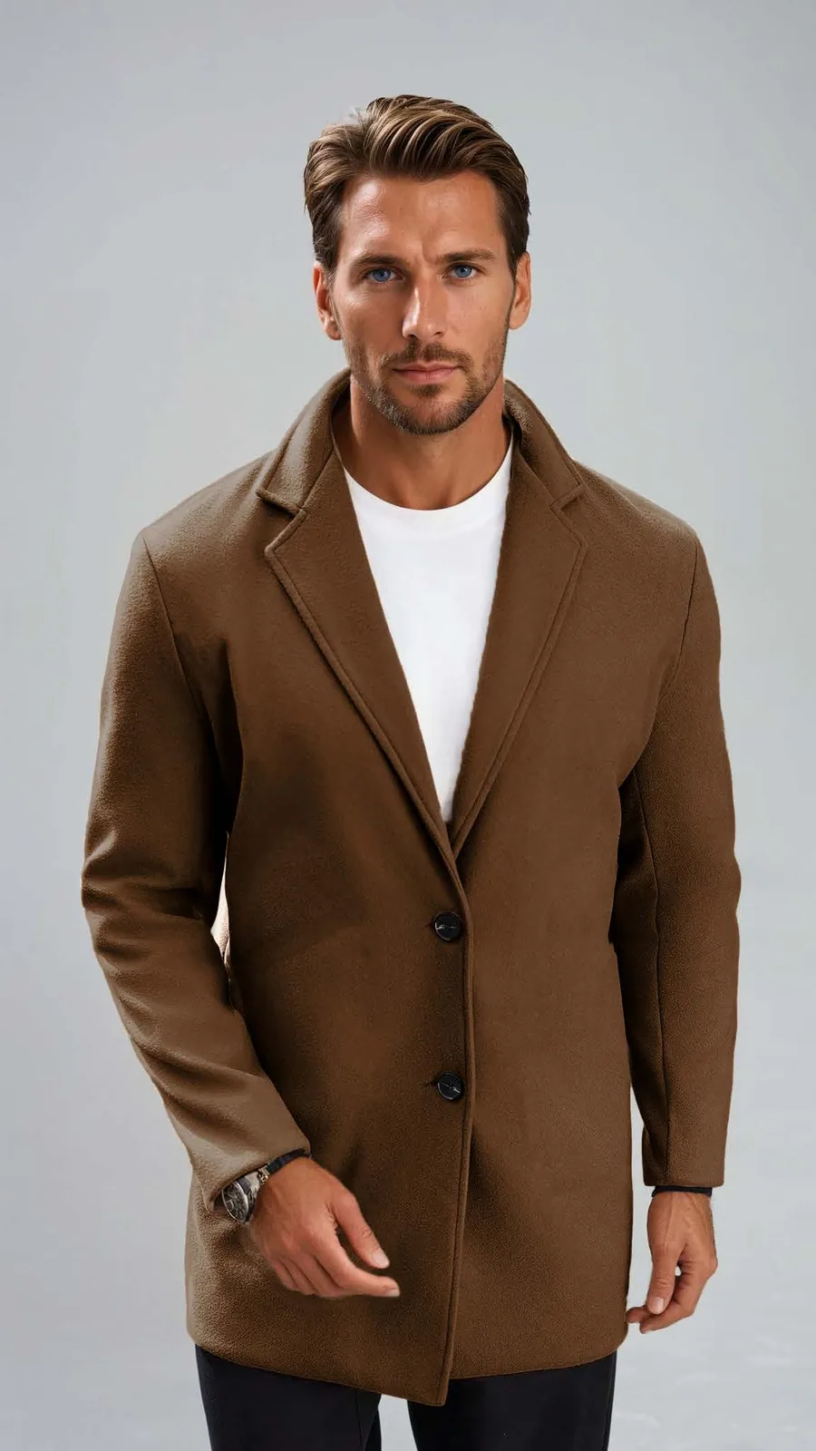 Henry Coat PDF sewing pattern: single-breasted wool coat, view 3 of 3