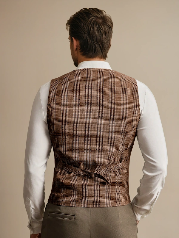 Jack Waistcoat PDF sewing pattern: horseshoe neck waistcoat, back view