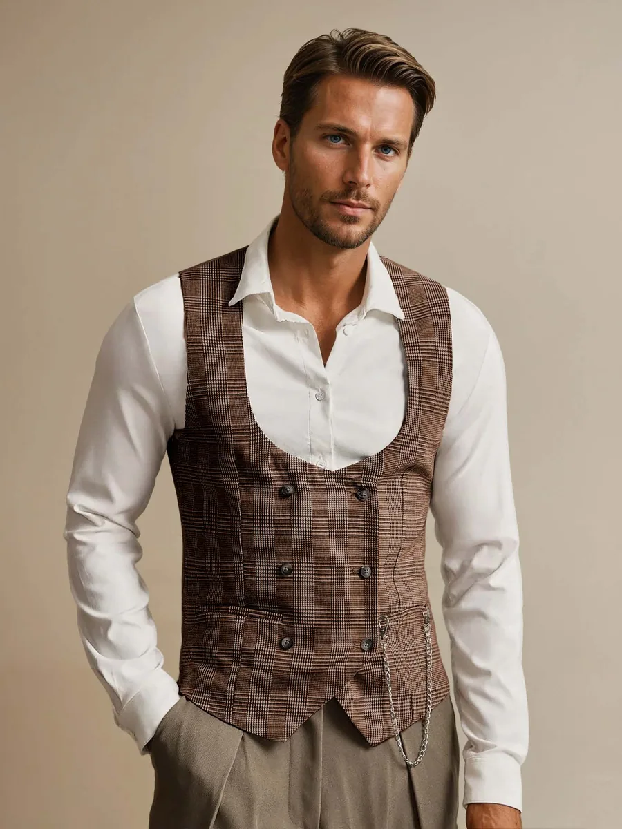 Jack Waistcoat PDF sewing pattern: horseshoe neck waistcoat, view 3 of 3