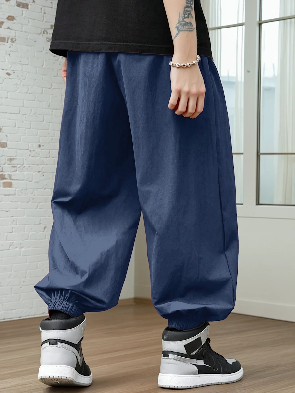 Jake Pants PDF sewing pattern: drawcord balloon trousers, back view