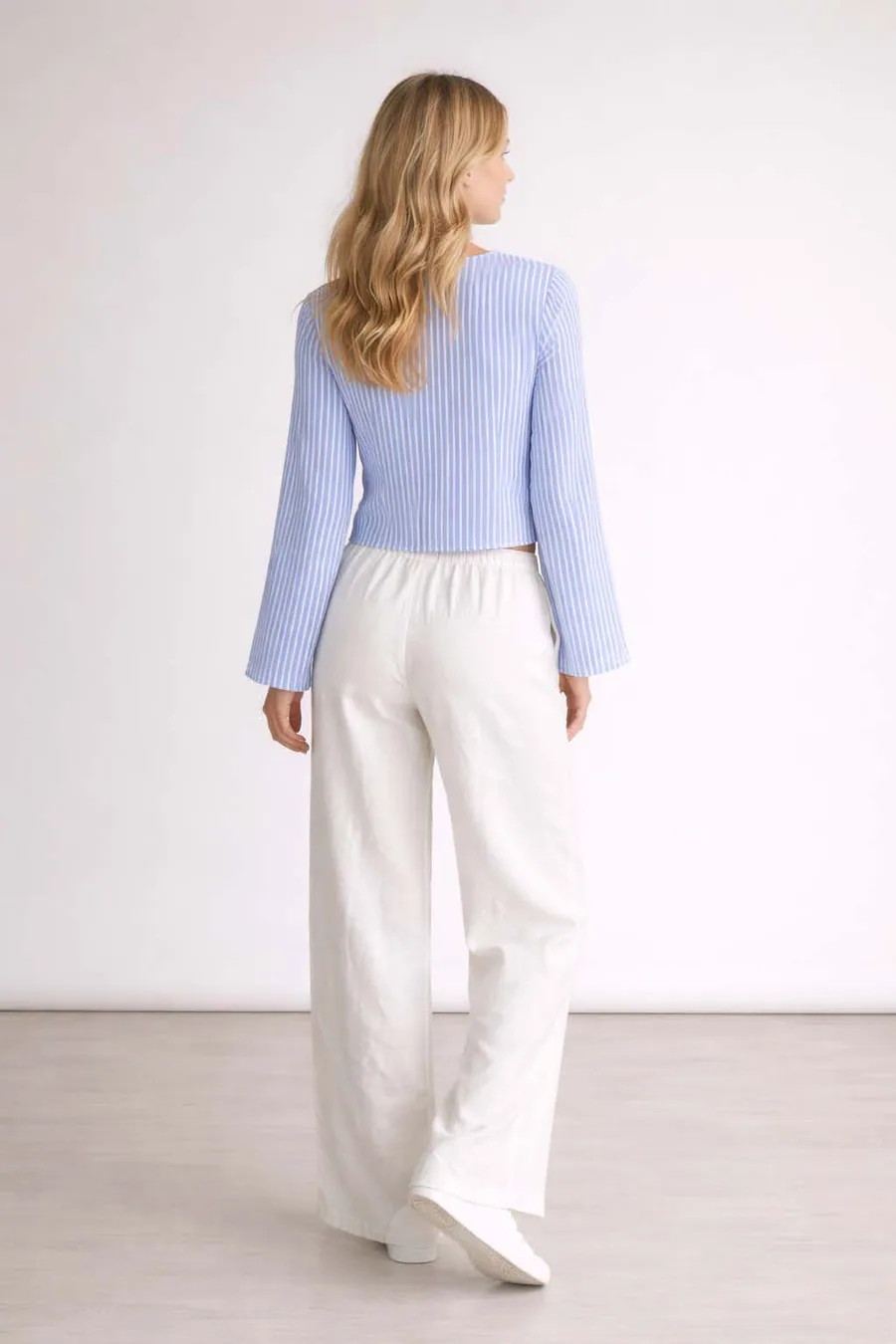 Jane Blouse PDF sewing pattern: bell sleeve tie top, view 3 of 3