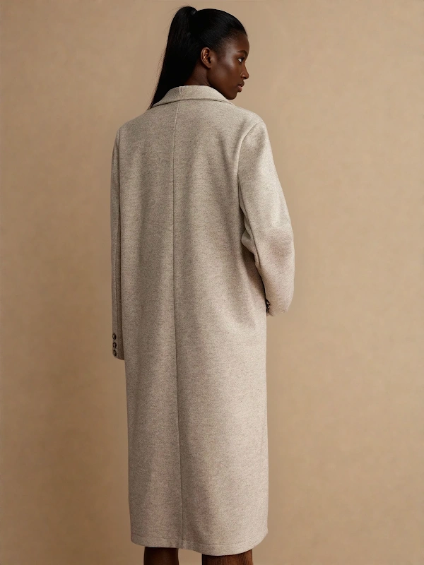 Joyce Coat PDF sewing pattern: long wool coat, back view