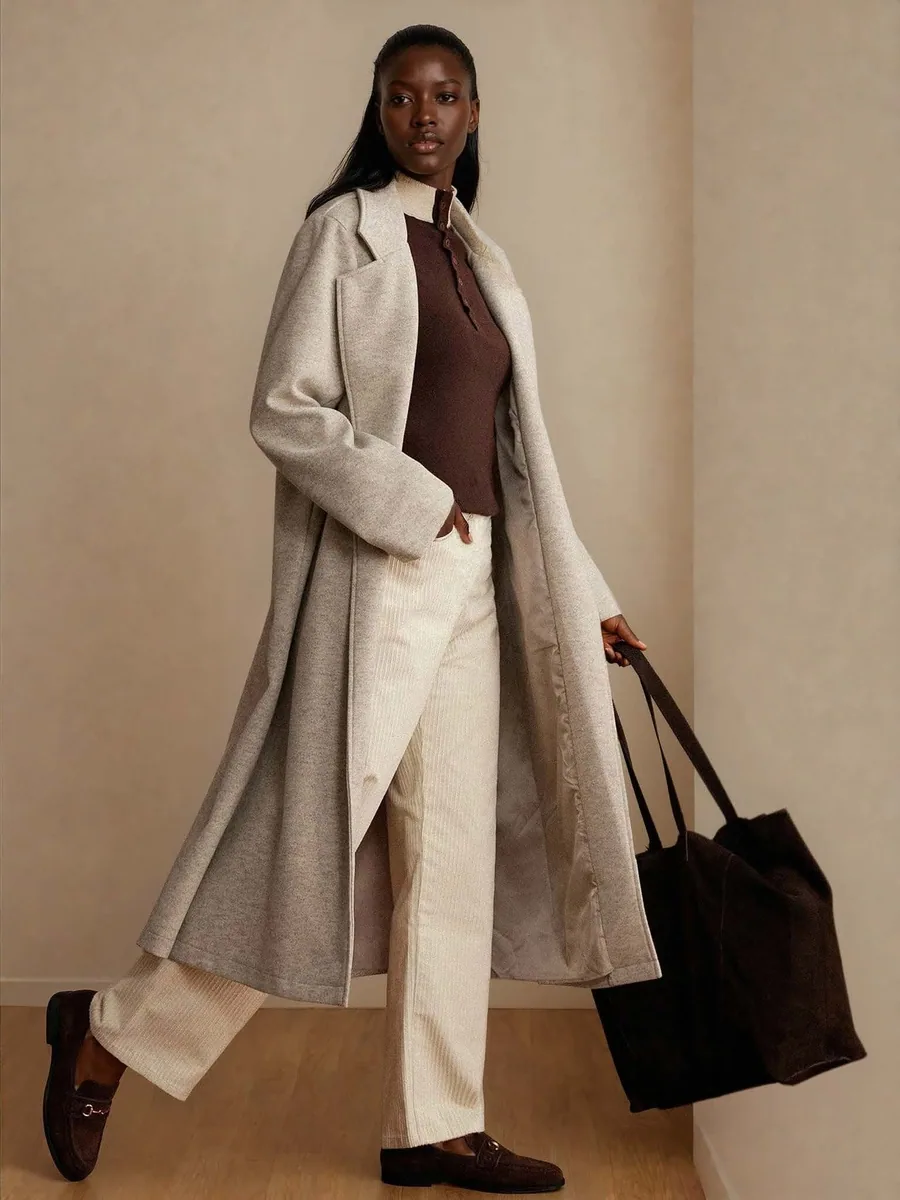 Joyce Coat PDF sewing pattern: long wool coat, view 3 of 3