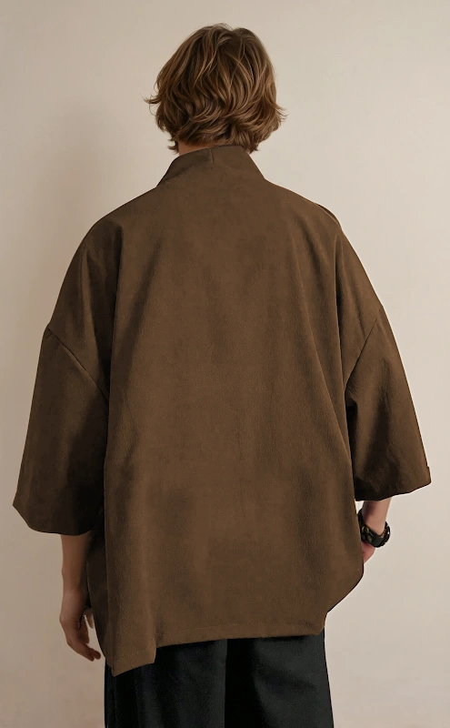 Kimono PDF sewing pattern: open-front kimono jacket, back view