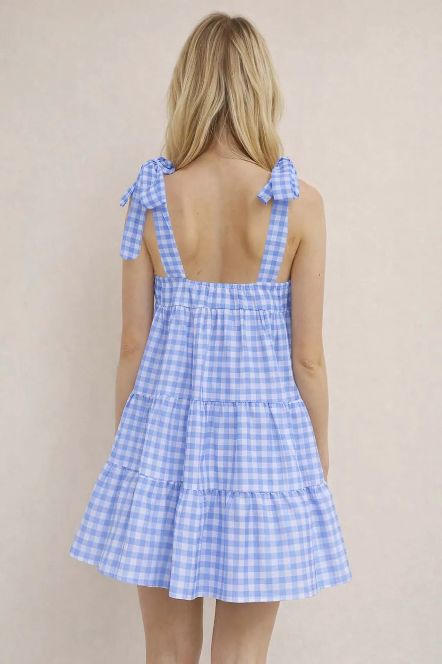 Lola Dress PDF sewing pattern: tie-shoulder tiered babydoll, view 3 of 3