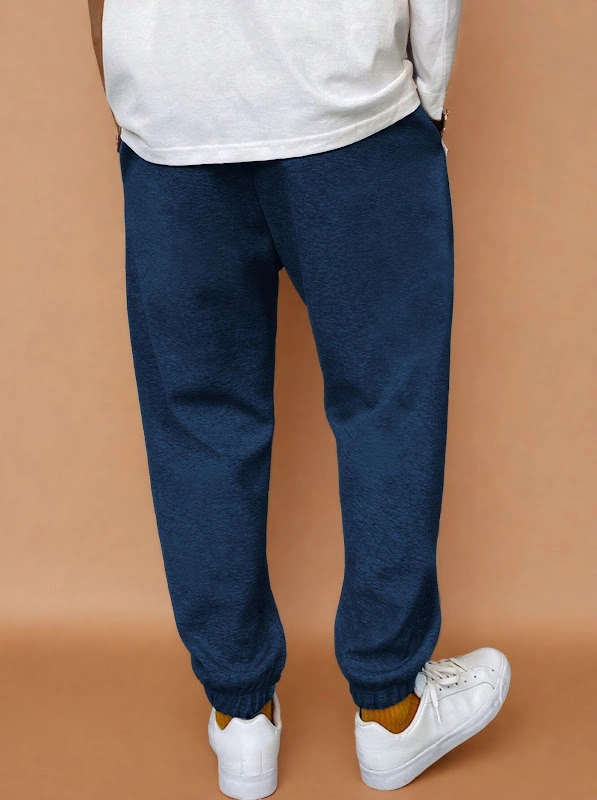 Men Joggers PDF sewing pattern: cuffed drawstring joggers, back view