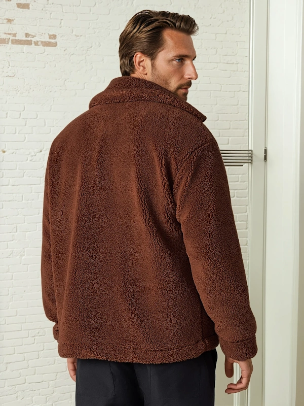 Men Teddy Jacket PDF sewing pattern: teddy trucker jacket, back view
