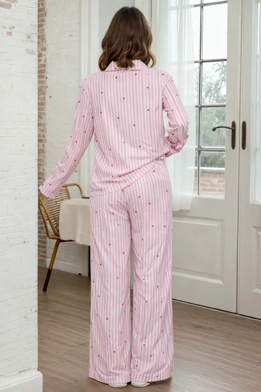Pajama Shirt PDF sewing pattern: revere collar pyjama shirt, back view