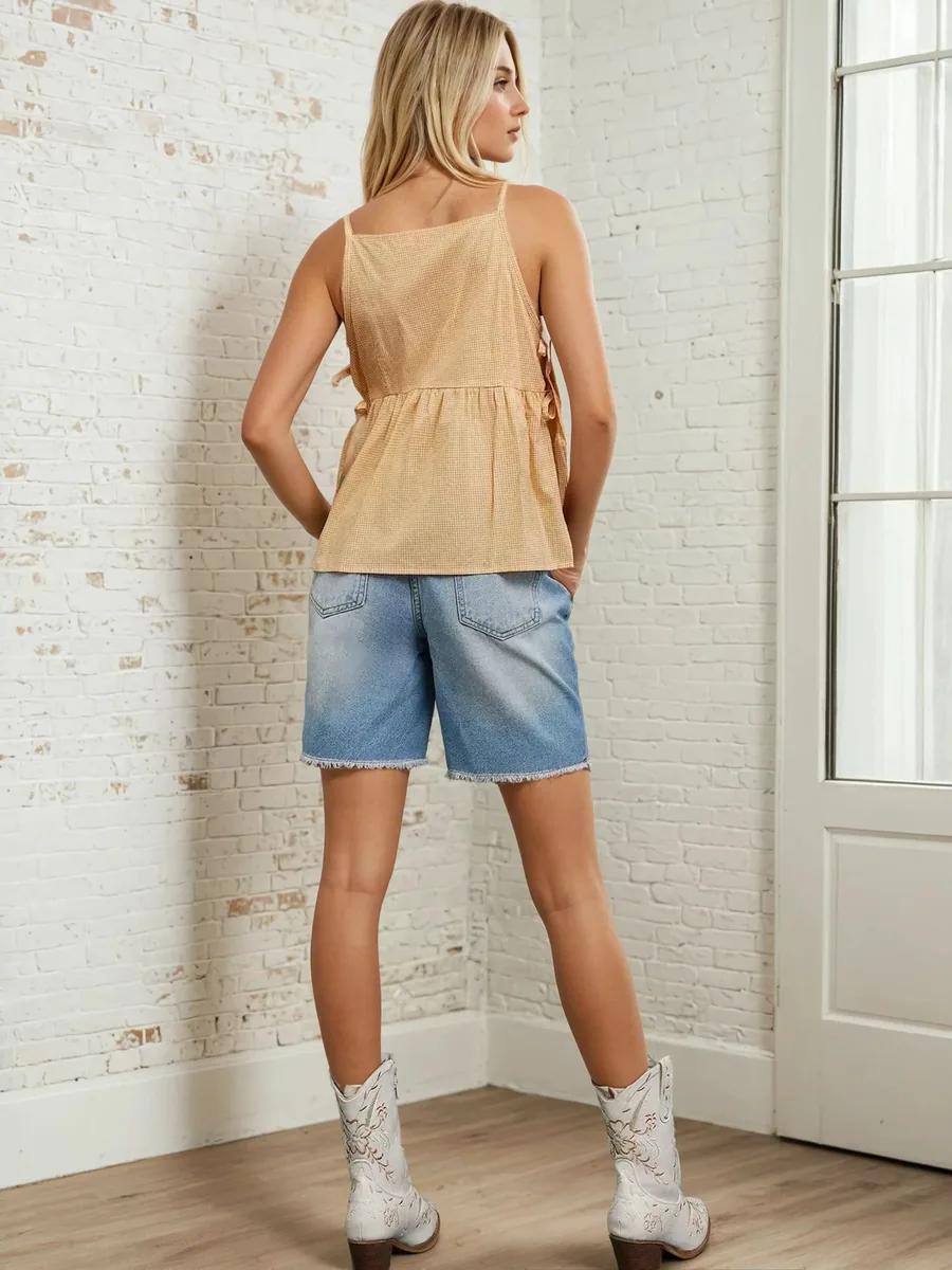 Side Tie Blouse PDF sewing pattern: open side peplum top, view 3 of 3