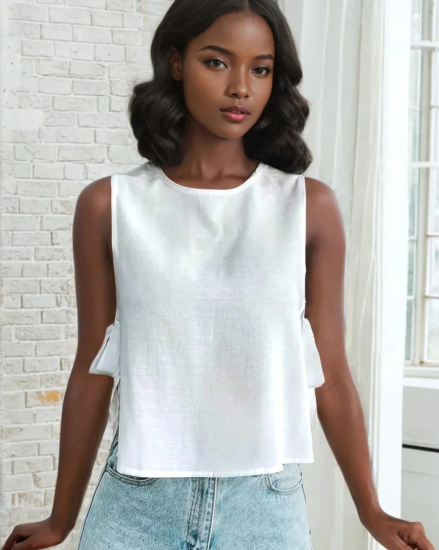 Side Tie Top PDF sewing pattern: open side tie top, view 3 of 3