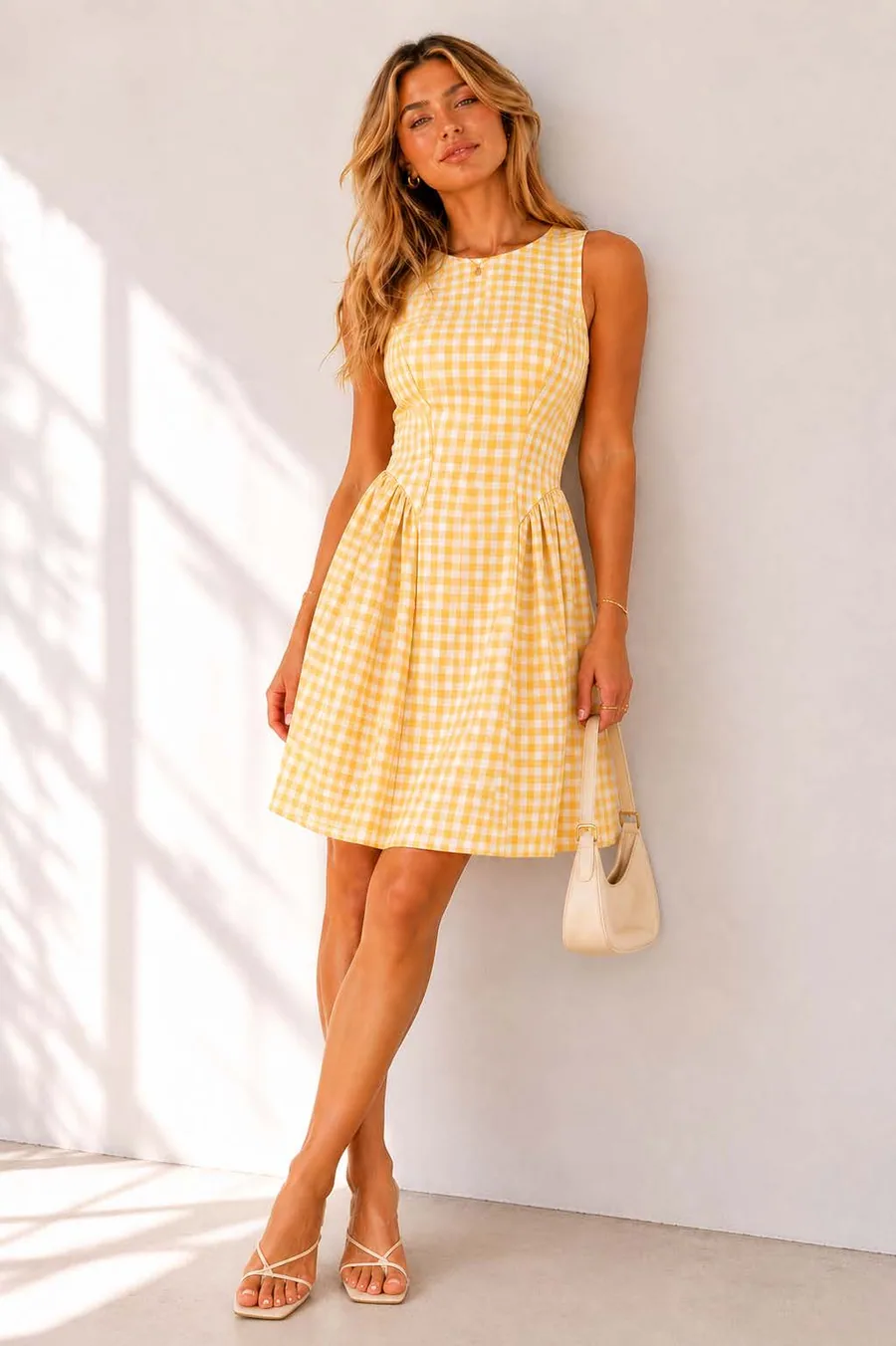 Skye Dress PDF sewing pattern: tie-waist mini dress, view 3 of 3