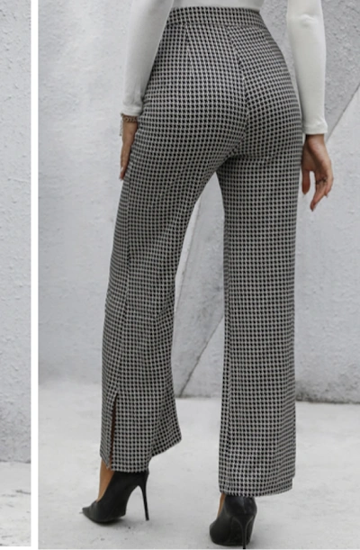 Slit Pants PDF sewing pattern: side-slit flare trousers, back view