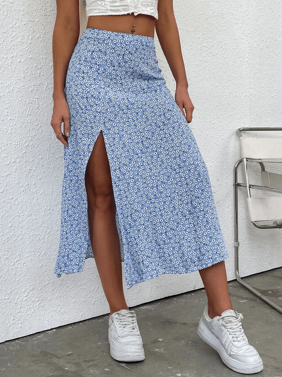 Summer Skirt PDF sewing pattern: bias-cut midi skirt, view 3 of 3