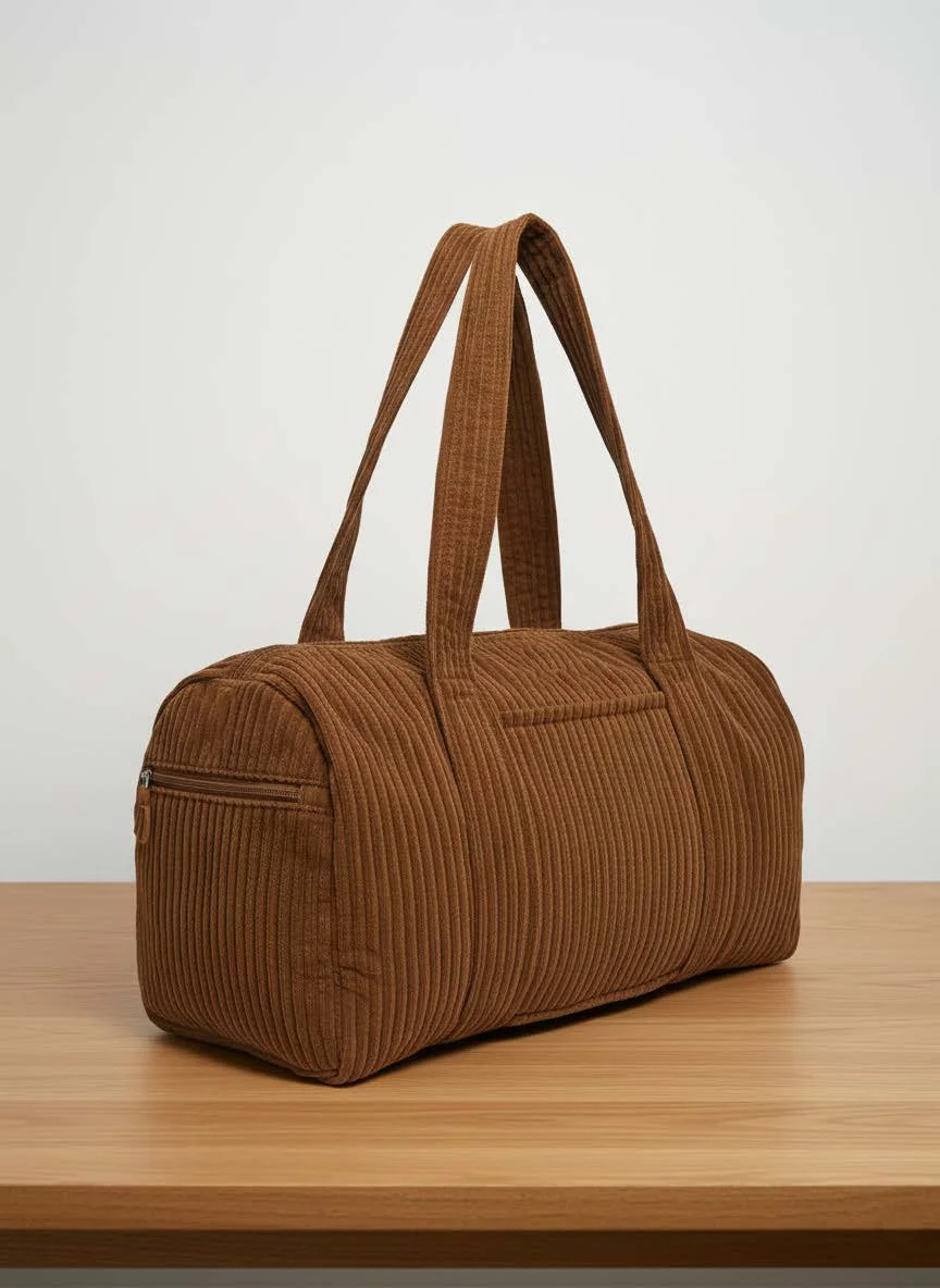 Travel Bag PDF sewing pattern: canvas travel bag, back view