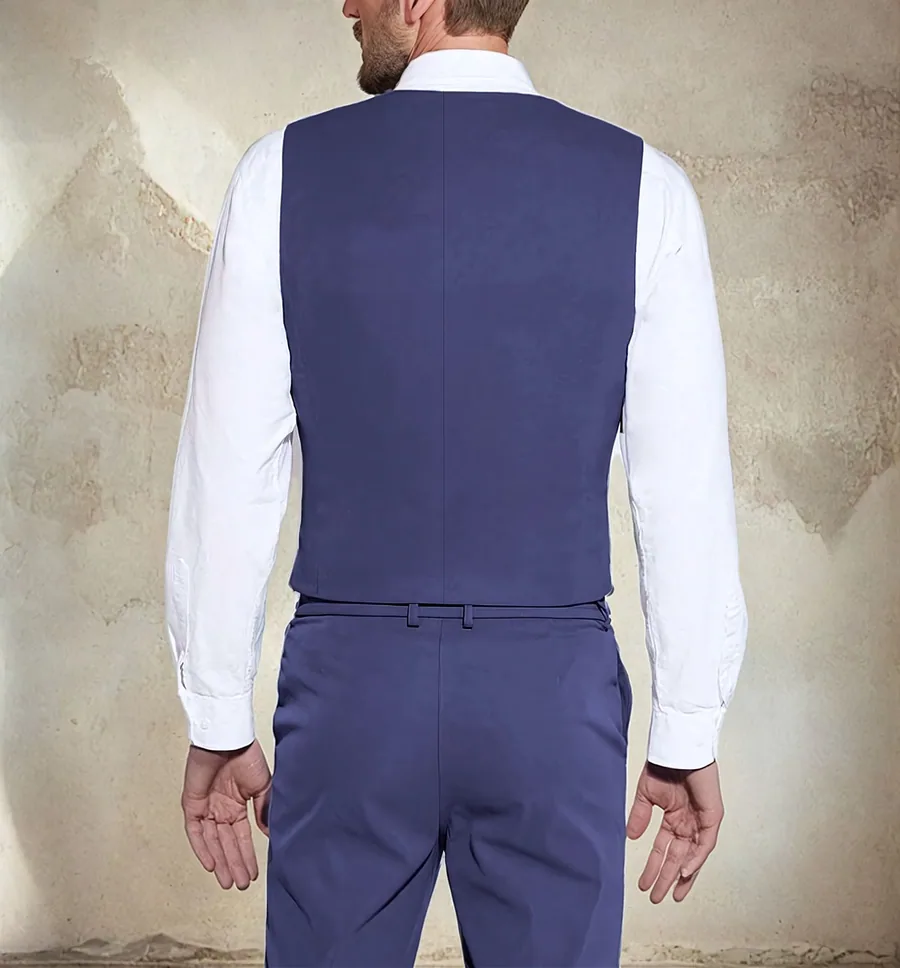 Vest PDF sewing pattern: welt pocket waistcoat, back view