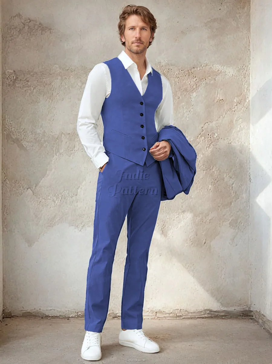 Vest PDF sewing pattern: welt pocket waistcoat, view 3 of 3