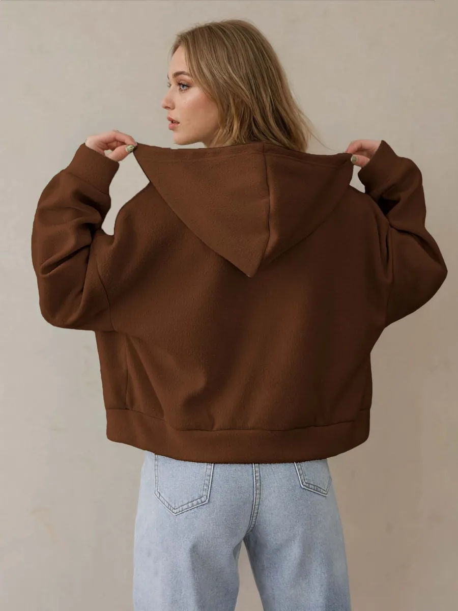 Zip Jacket PDF sewing pattern: cropped hooded zip jacket, view 3 of 3