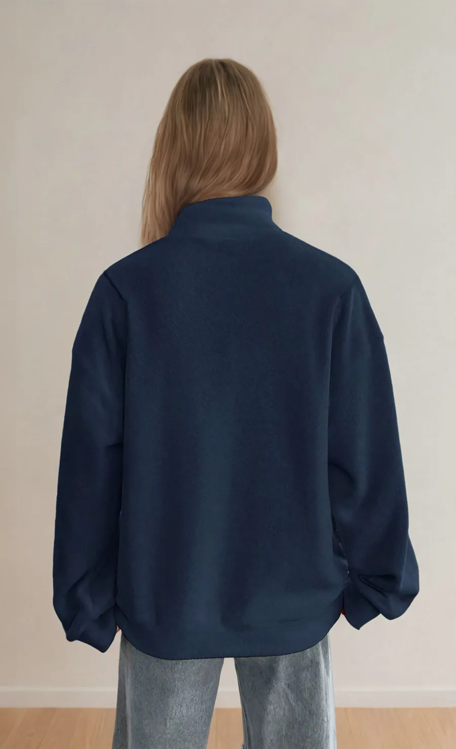 Zip Sweater PDF sewing pattern: half-zip sweatshirt, view 3 of 3