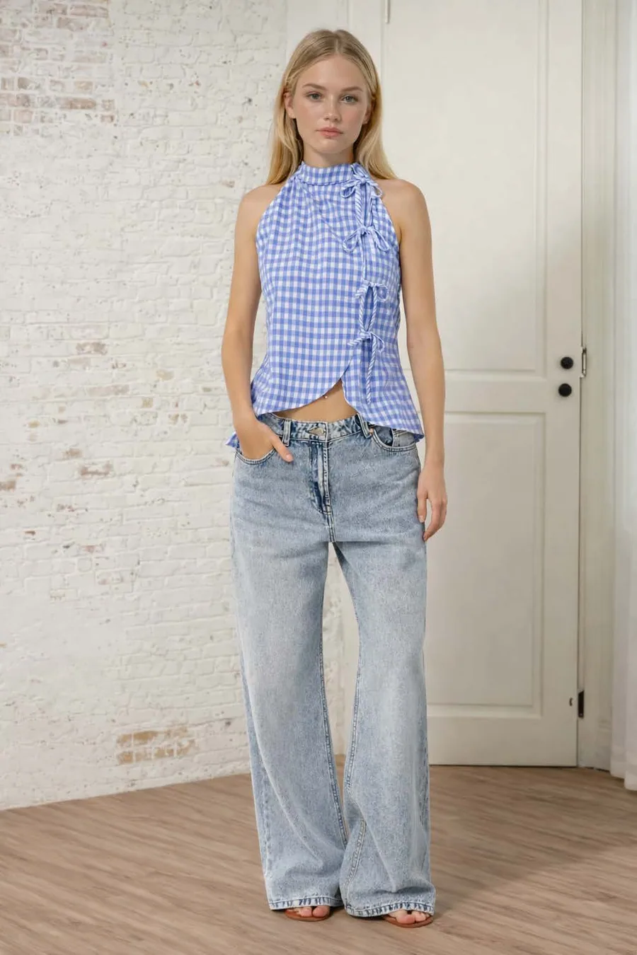 Zoe Top PDF sewing pattern: bow-tie halter top, view 3 of 3